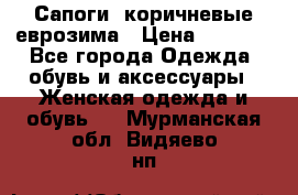 Сапоги ,коричневые еврозима › Цена ­ 1 000 - Все города Одежда, обувь и аксессуары » Женская одежда и обувь   . Мурманская обл.,Видяево нп